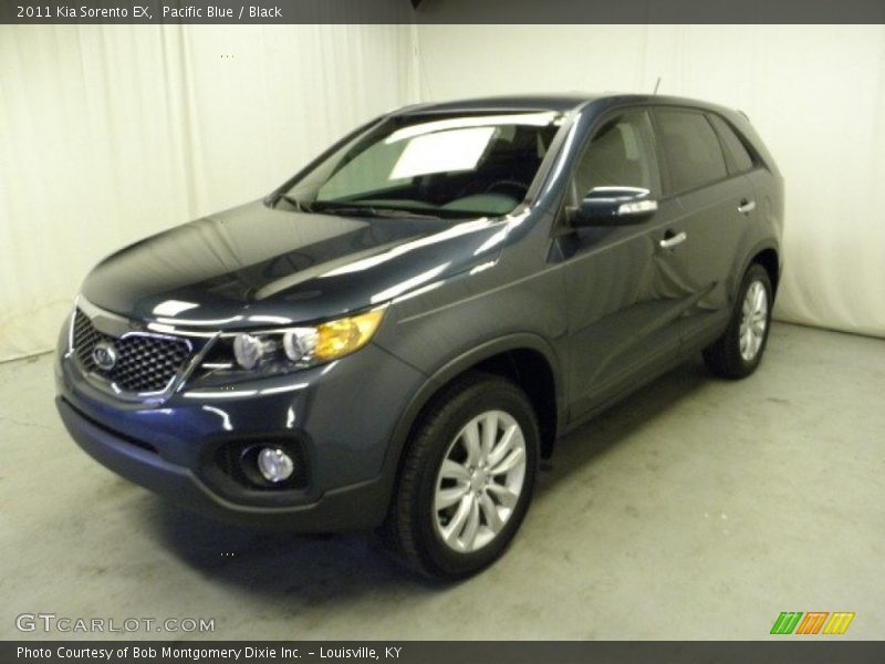 Pacific Blue / Black 2011 Kia Sorento EX