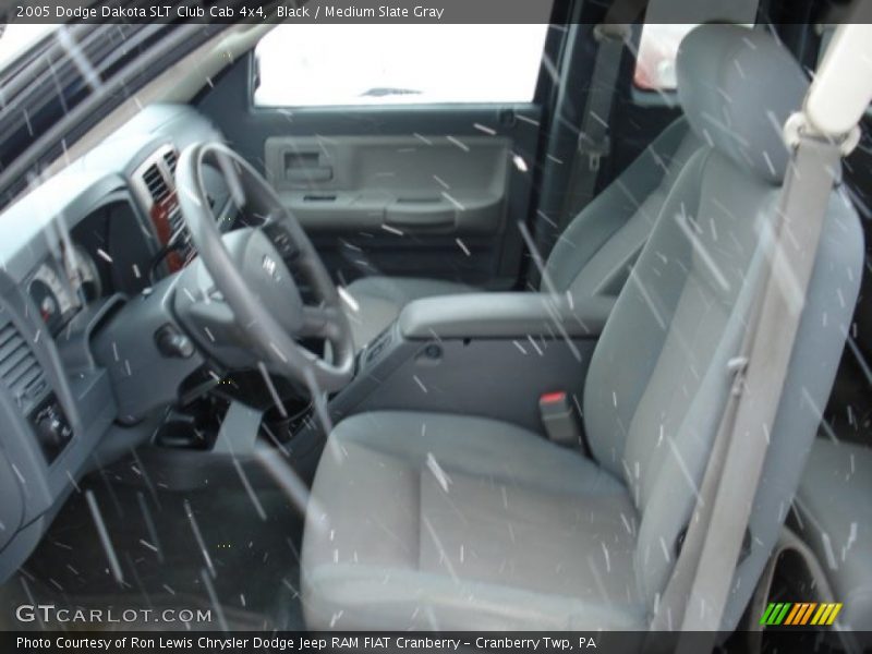 Black / Medium Slate Gray 2005 Dodge Dakota SLT Club Cab 4x4