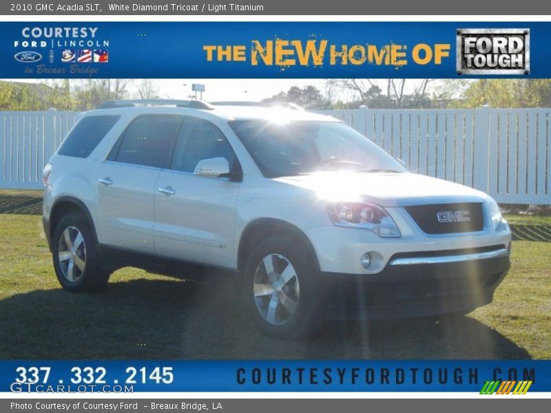 White Diamond Tricoat / Light Titanium 2010 GMC Acadia SLT