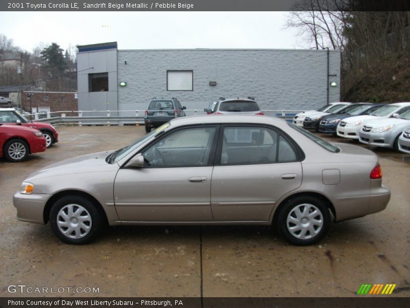 Sandrift Beige Metallic / Pebble Beige 2001 Toyota Corolla LE