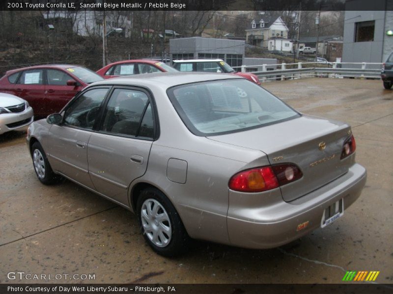 Sandrift Beige Metallic / Pebble Beige 2001 Toyota Corolla LE