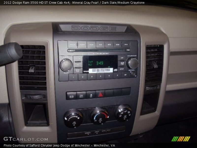 Mineral Gray Pearl / Dark Slate/Medium Graystone 2012 Dodge Ram 3500 HD ST Crew Cab 4x4