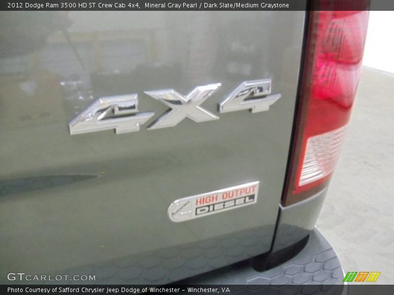 Mineral Gray Pearl / Dark Slate/Medium Graystone 2012 Dodge Ram 3500 HD ST Crew Cab 4x4