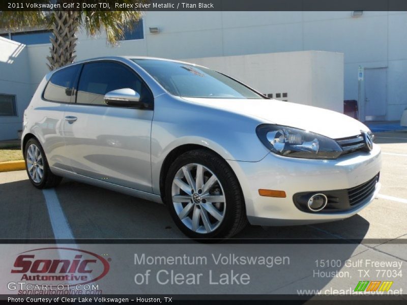 Reflex Silver Metallic / Titan Black 2011 Volkswagen Golf 2 Door TDI