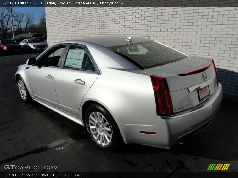 Radiant Silver Metallic / Ebony/Ebony 2012 Cadillac CTS 3.0 Sedan
