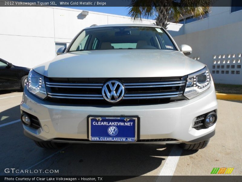 White Gold Metallic / Beige 2012 Volkswagen Tiguan SEL