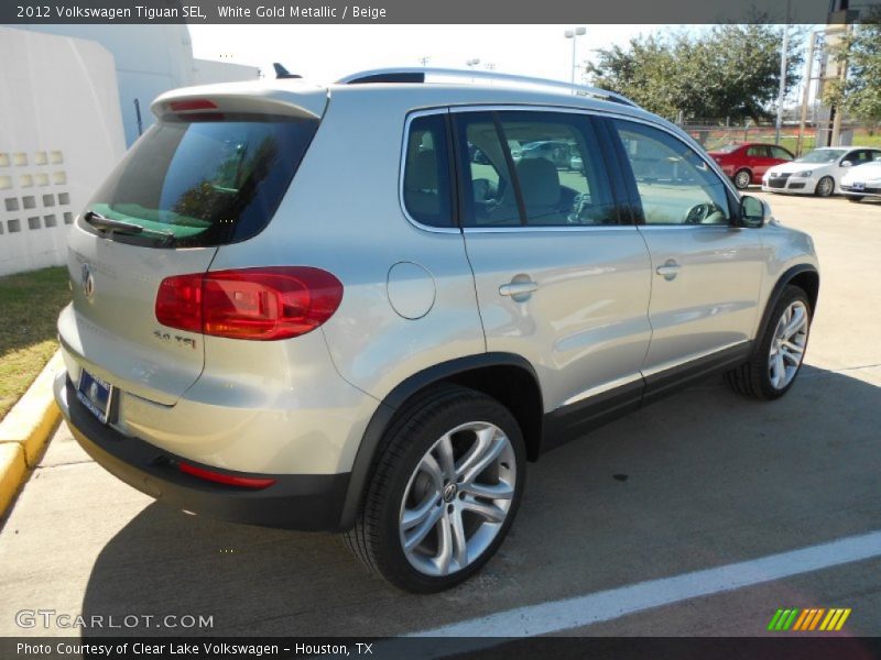 White Gold Metallic / Beige 2012 Volkswagen Tiguan SEL