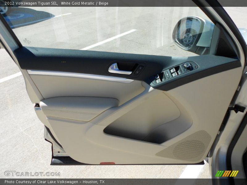 White Gold Metallic / Beige 2012 Volkswagen Tiguan SEL