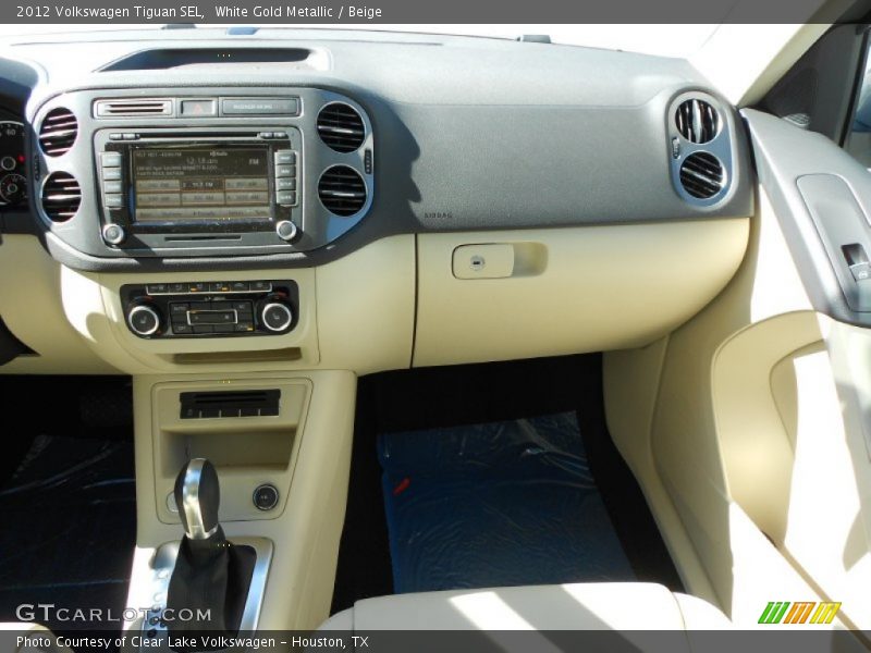 White Gold Metallic / Beige 2012 Volkswagen Tiguan SEL