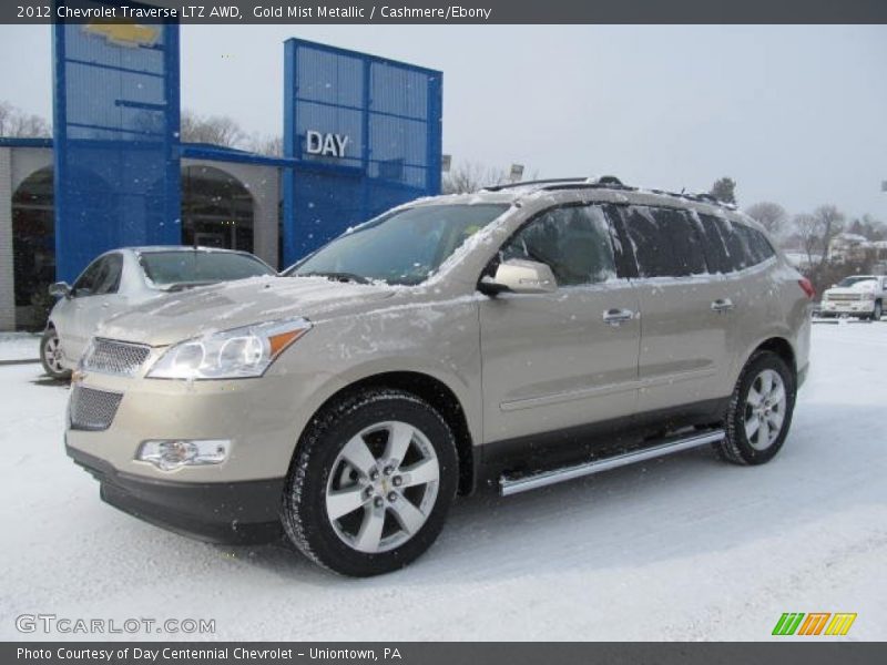 Gold Mist Metallic / Cashmere/Ebony 2012 Chevrolet Traverse LTZ AWD