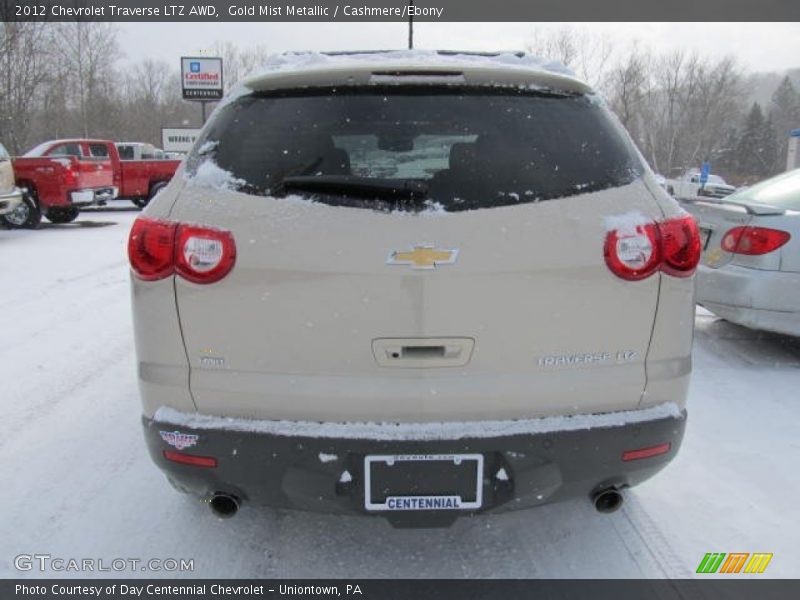 Gold Mist Metallic / Cashmere/Ebony 2012 Chevrolet Traverse LTZ AWD