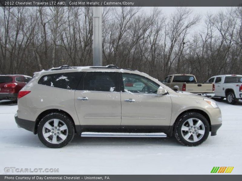Gold Mist Metallic / Cashmere/Ebony 2012 Chevrolet Traverse LTZ AWD