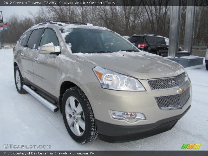 Gold Mist Metallic / Cashmere/Ebony 2012 Chevrolet Traverse LTZ AWD