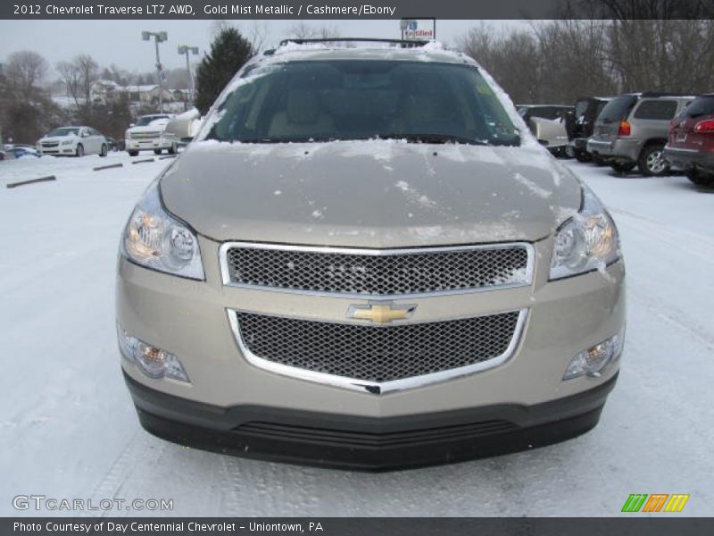 Gold Mist Metallic / Cashmere/Ebony 2012 Chevrolet Traverse LTZ AWD