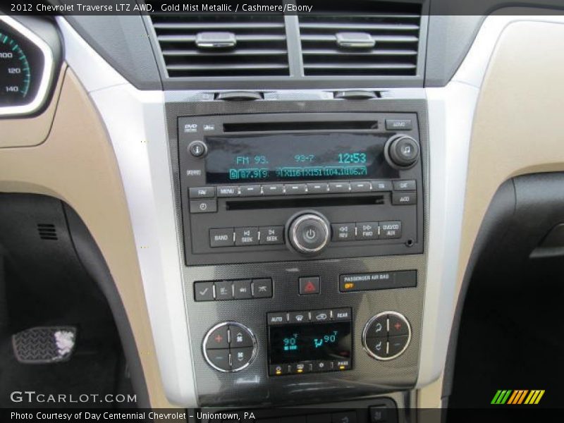Gold Mist Metallic / Cashmere/Ebony 2012 Chevrolet Traverse LTZ AWD