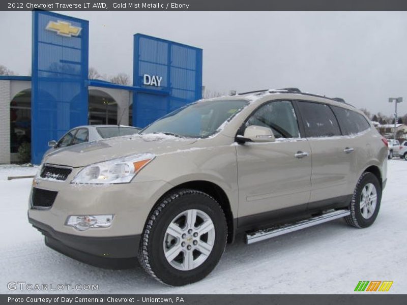 Gold Mist Metallic / Ebony 2012 Chevrolet Traverse LT AWD
