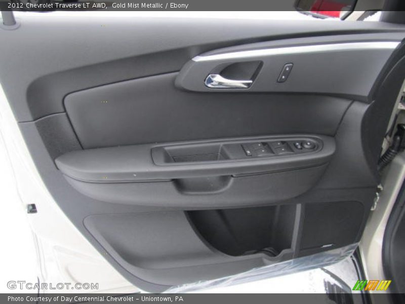 Gold Mist Metallic / Ebony 2012 Chevrolet Traverse LT AWD