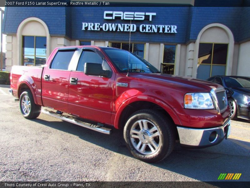 Redfire Metallic / Tan 2007 Ford F150 Lariat SuperCrew
