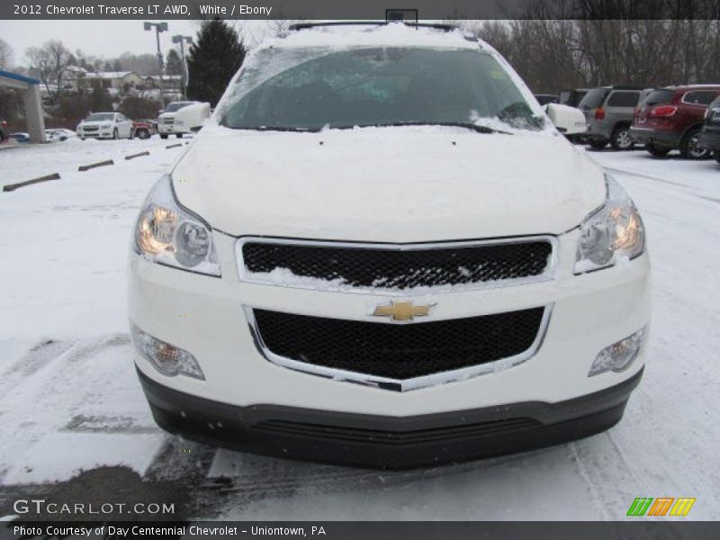 White / Ebony 2012 Chevrolet Traverse LT AWD