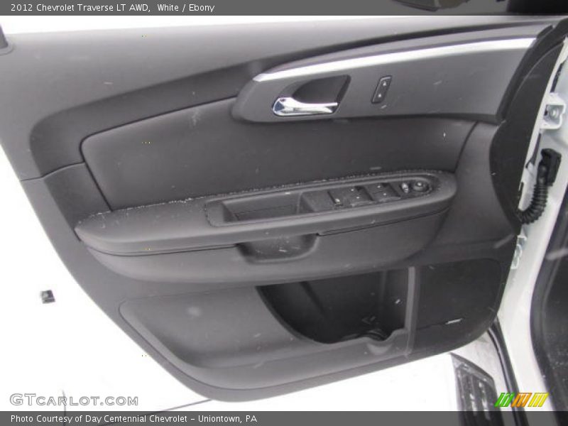 White / Ebony 2012 Chevrolet Traverse LT AWD