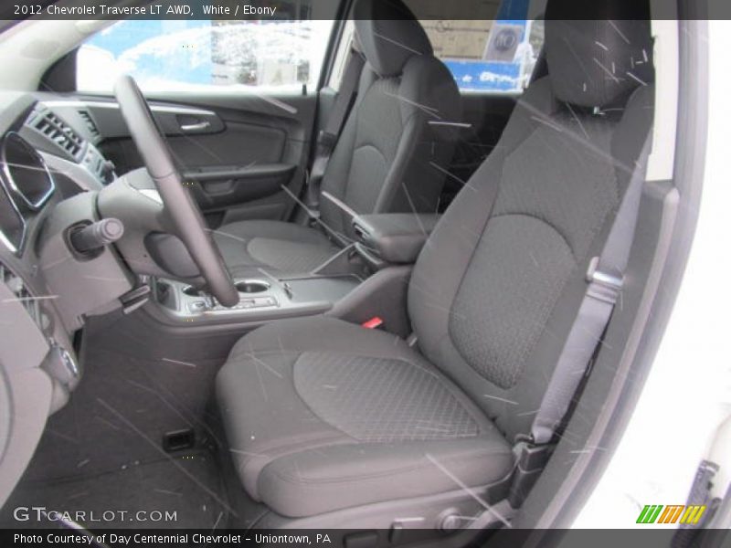 White / Ebony 2012 Chevrolet Traverse LT AWD