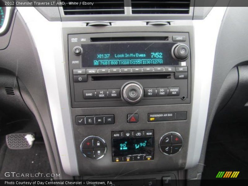 White / Ebony 2012 Chevrolet Traverse LT AWD