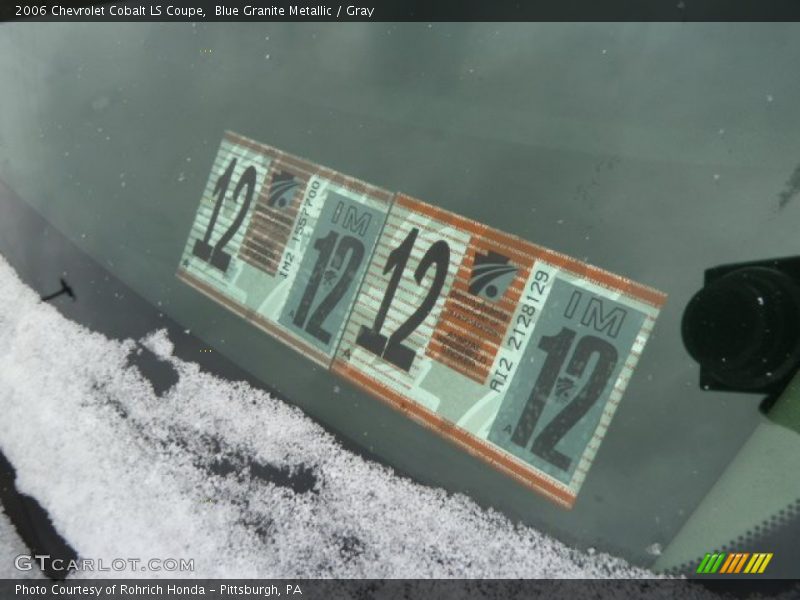 Blue Granite Metallic / Gray 2006 Chevrolet Cobalt LS Coupe