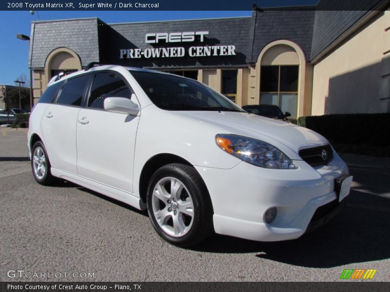 Super White / Dark Charcoal 2008 Toyota Matrix XR