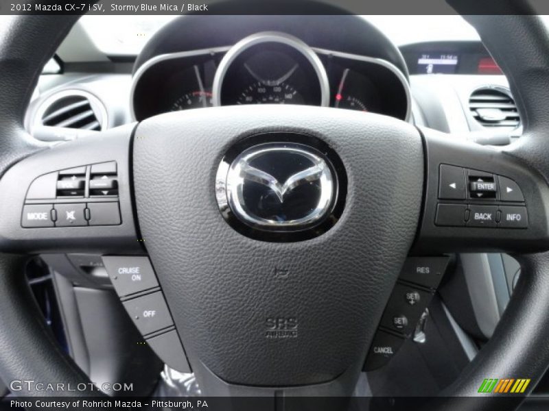 Stormy Blue Mica / Black 2012 Mazda CX-7 i SV