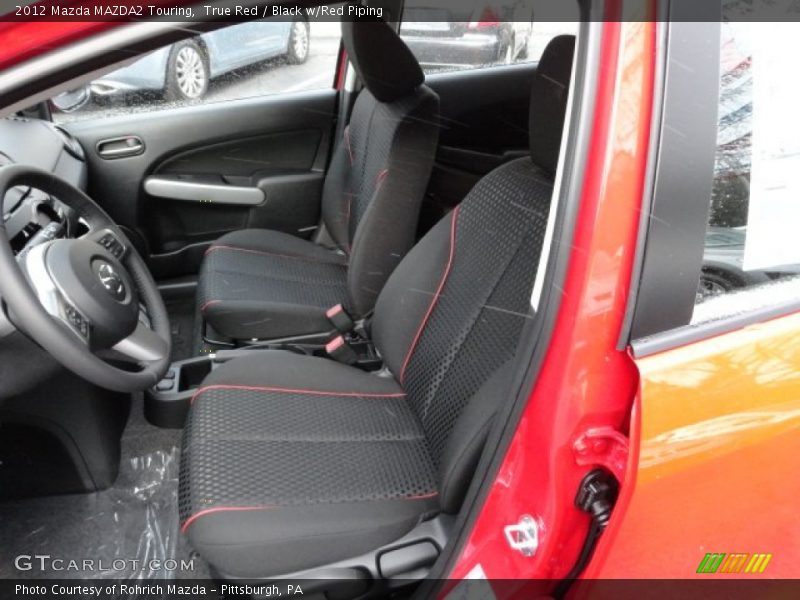  2012 MAZDA2 Touring Black w/Red Piping Interior