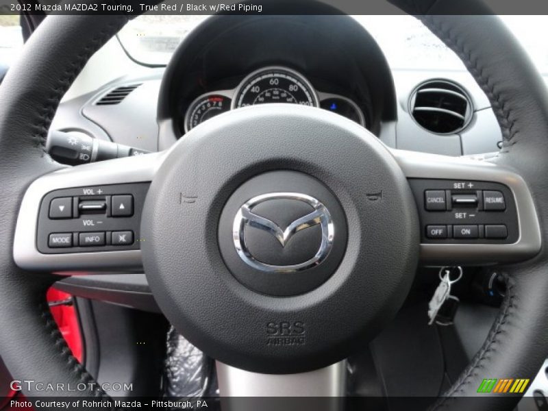 True Red / Black w/Red Piping 2012 Mazda MAZDA2 Touring