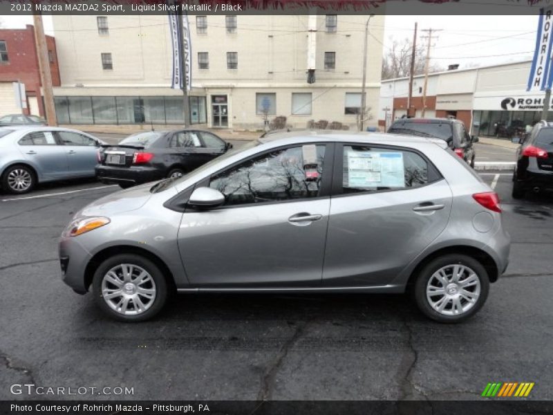 Liquid Silver Metallic / Black 2012 Mazda MAZDA2 Sport