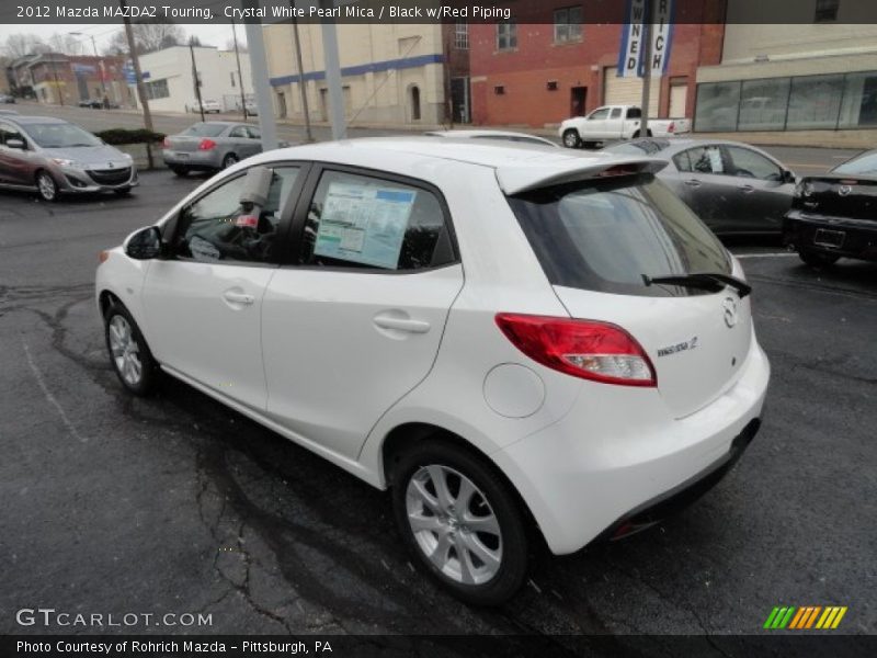 Crystal White Pearl Mica / Black w/Red Piping 2012 Mazda MAZDA2 Touring