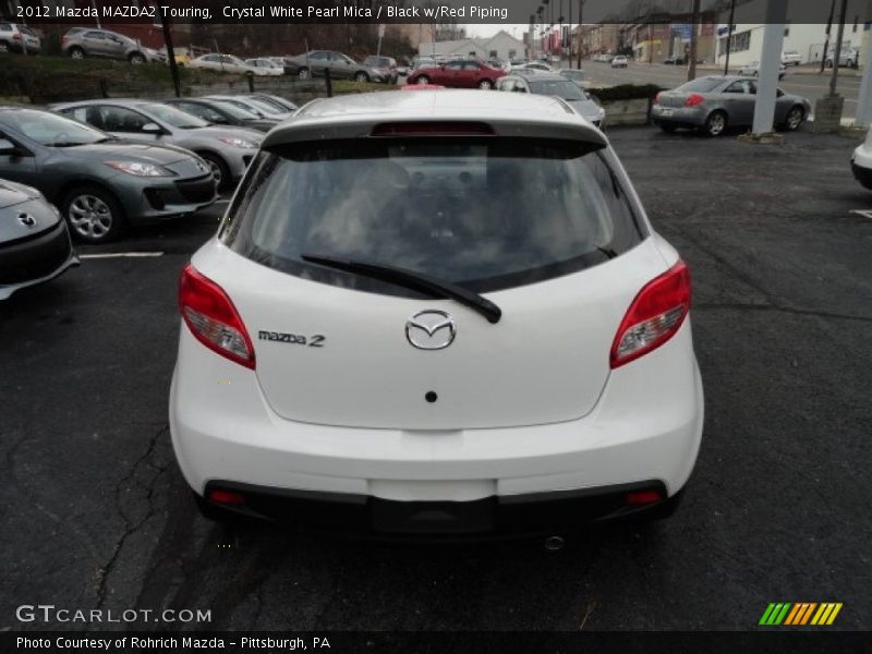Crystal White Pearl Mica / Black w/Red Piping 2012 Mazda MAZDA2 Touring