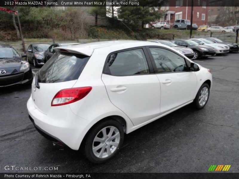Crystal White Pearl Mica / Black w/Red Piping 2012 Mazda MAZDA2 Touring