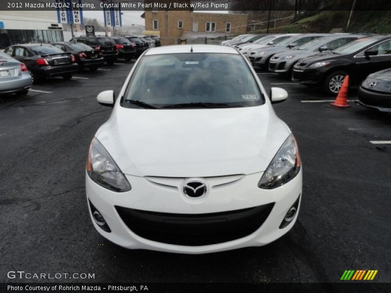Crystal White Pearl Mica / Black w/Red Piping 2012 Mazda MAZDA2 Touring
