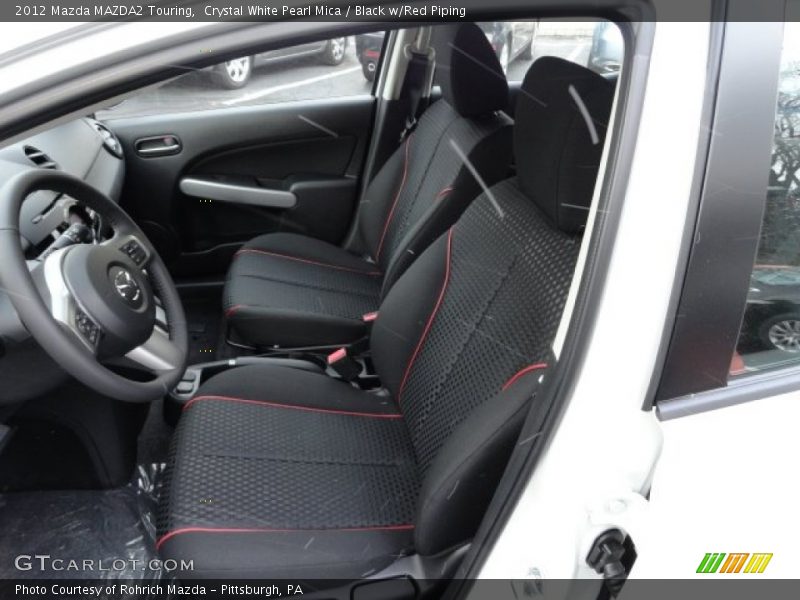  2012 MAZDA2 Touring Black w/Red Piping Interior