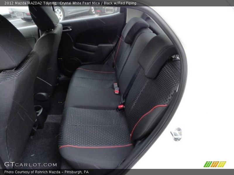 Crystal White Pearl Mica / Black w/Red Piping 2012 Mazda MAZDA2 Touring