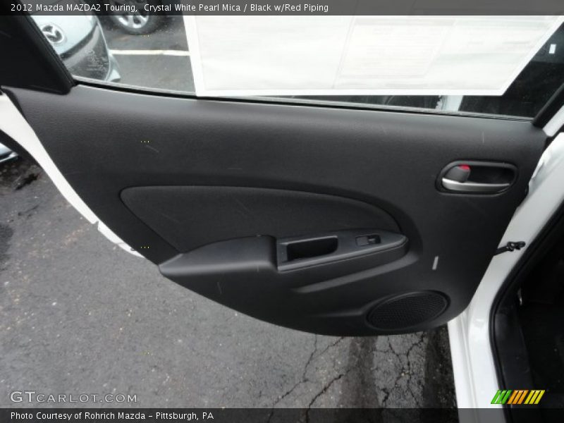 Crystal White Pearl Mica / Black w/Red Piping 2012 Mazda MAZDA2 Touring