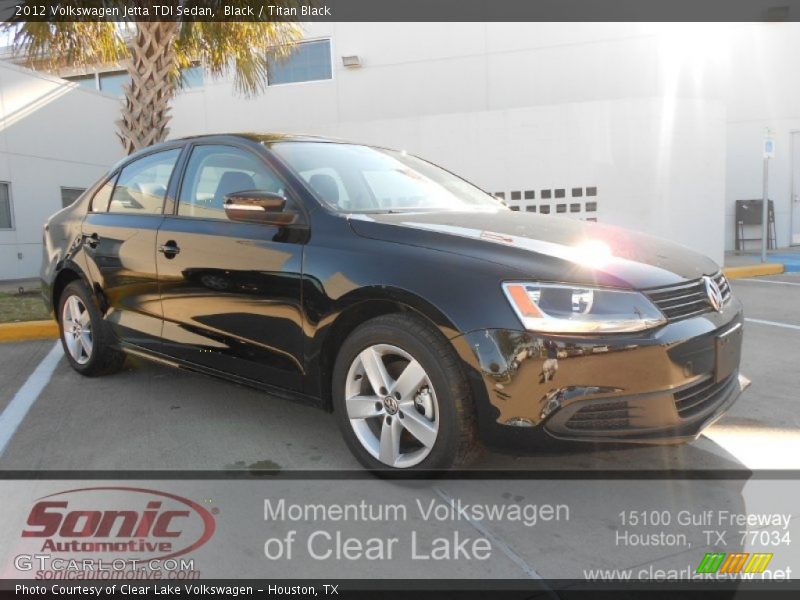 Black / Titan Black 2012 Volkswagen Jetta TDI Sedan