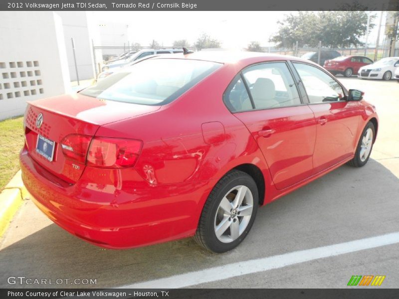 Tornado Red / Cornsilk Beige 2012 Volkswagen Jetta TDI Sedan