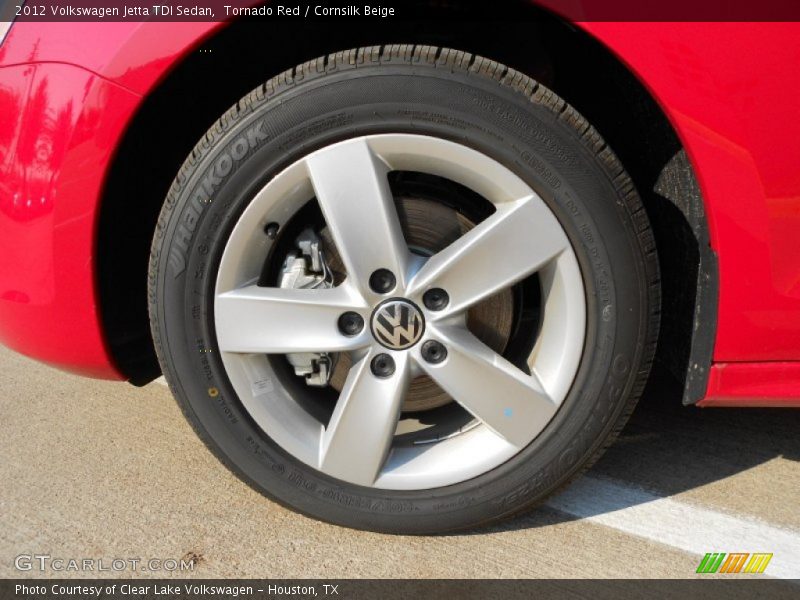 Tornado Red / Cornsilk Beige 2012 Volkswagen Jetta TDI Sedan