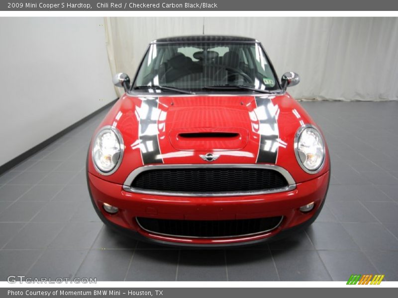 Chili Red / Checkered Carbon Black/Black 2009 Mini Cooper S Hardtop