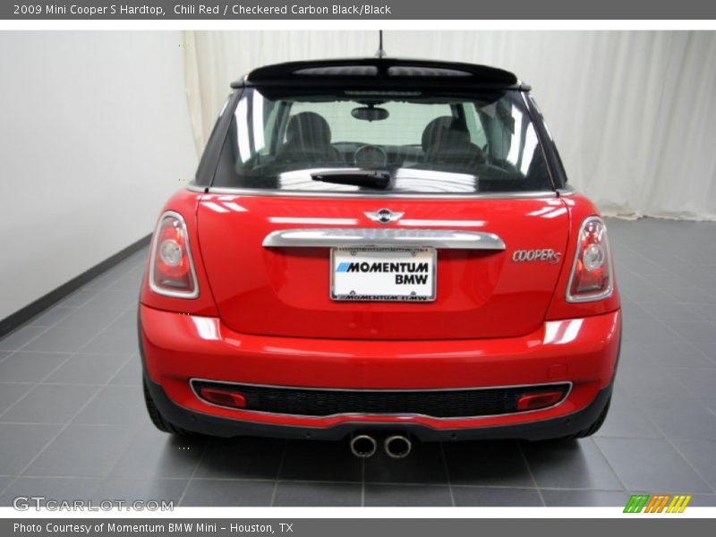Chili Red / Checkered Carbon Black/Black 2009 Mini Cooper S Hardtop