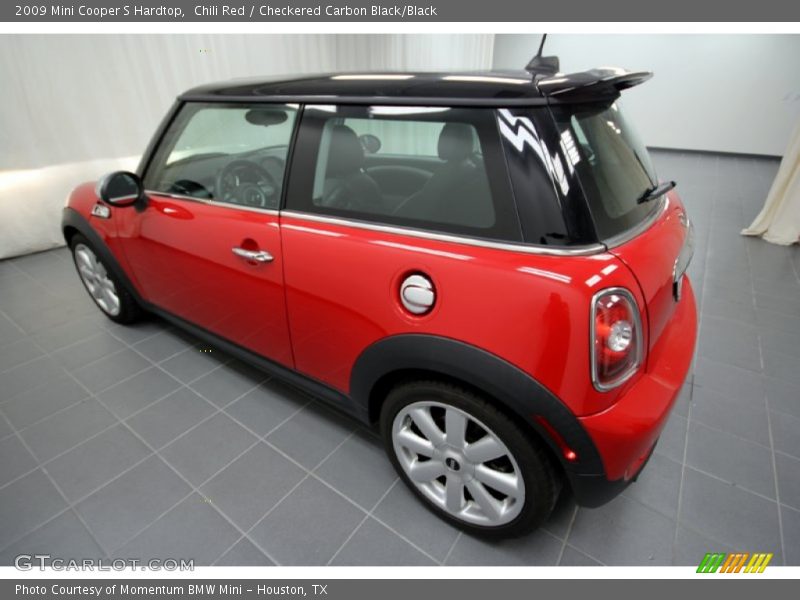 Chili Red / Checkered Carbon Black/Black 2009 Mini Cooper S Hardtop