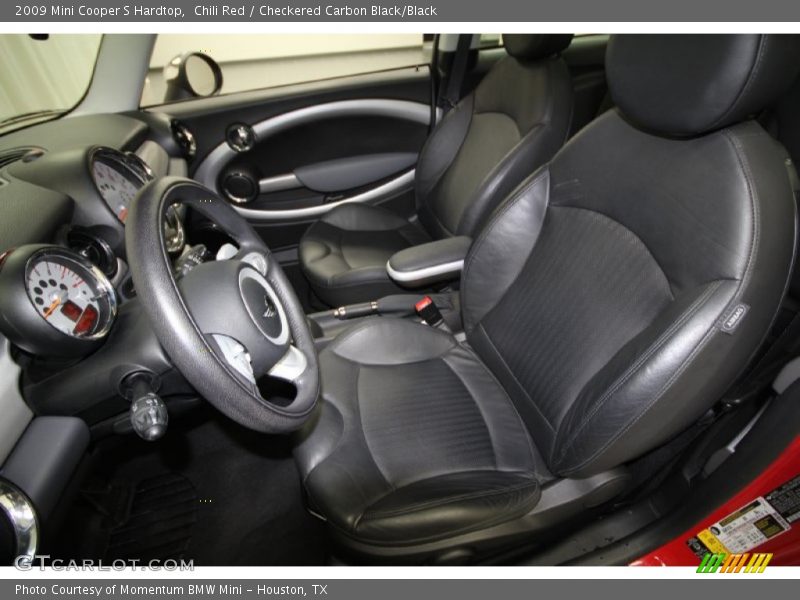 Chili Red / Checkered Carbon Black/Black 2009 Mini Cooper S Hardtop