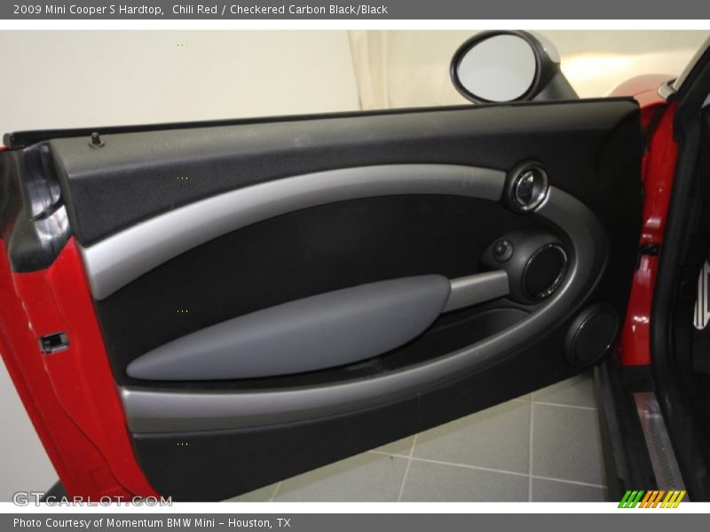 Chili Red / Checkered Carbon Black/Black 2009 Mini Cooper S Hardtop