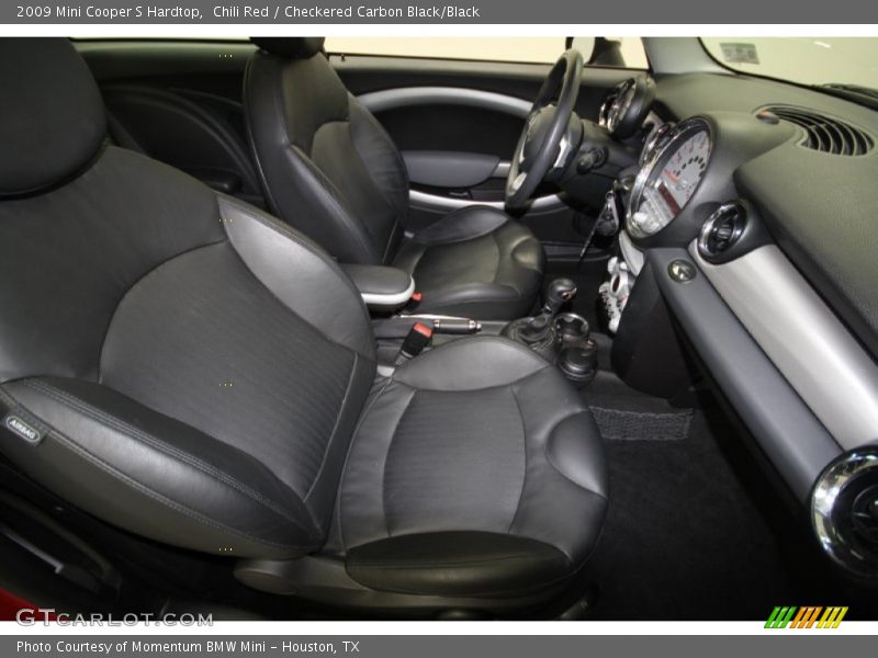 Chili Red / Checkered Carbon Black/Black 2009 Mini Cooper S Hardtop
