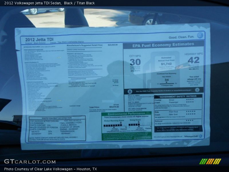 Black / Titan Black 2012 Volkswagen Jetta TDI Sedan