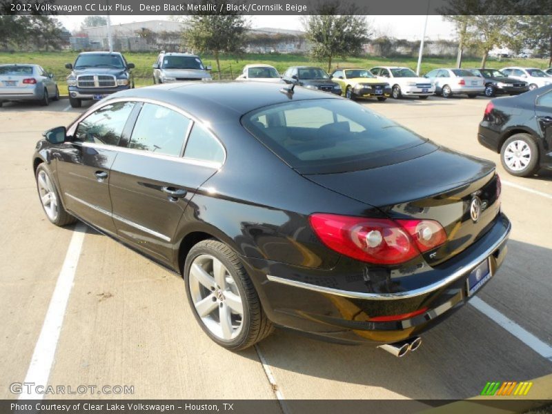 Deep Black Metallic / Black/Cornsilk Beige 2012 Volkswagen CC Lux Plus